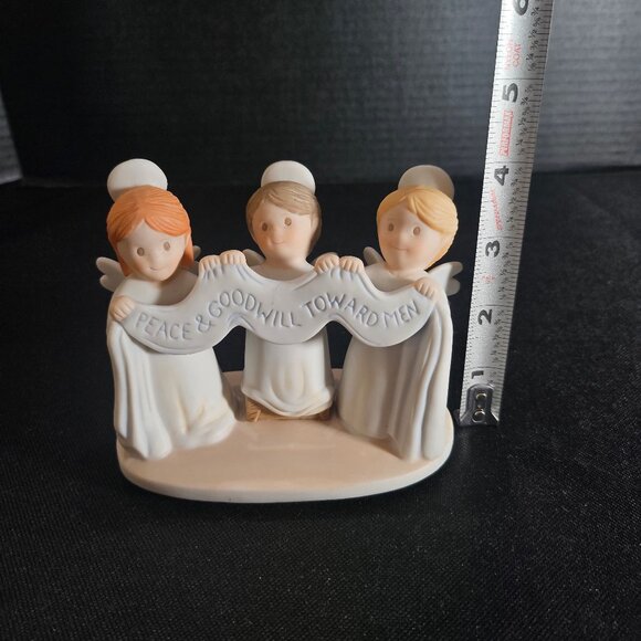 Homco Angels On High Figurine Circle of Friends Masterpiece Christmas 1995 - Picture 9 of 10